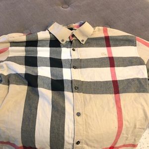 Burberry long sleeve button up dress shirt